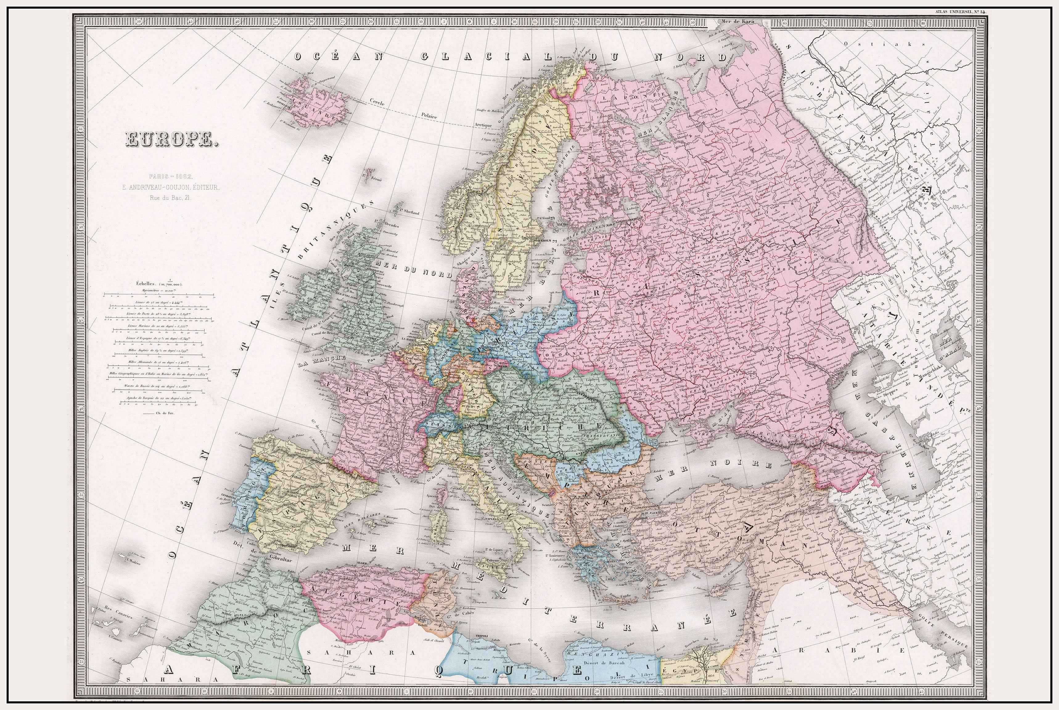 Europe 1862 - Historical Map During the Age of Nationalism - Strategy Maps